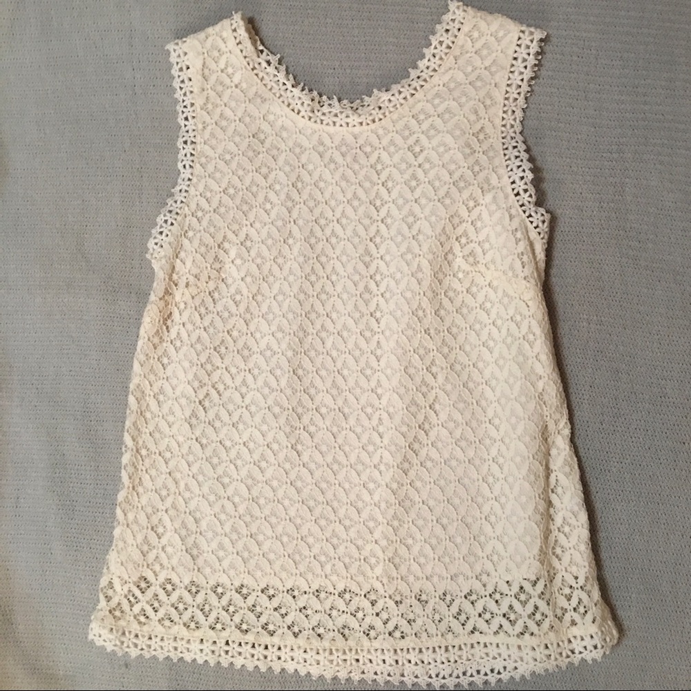 Merona Embroidered Lace Tank